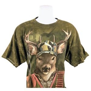 The Mountain Deer Hunter Graphic T Shirt Camo‎ Hat 2XL Mens